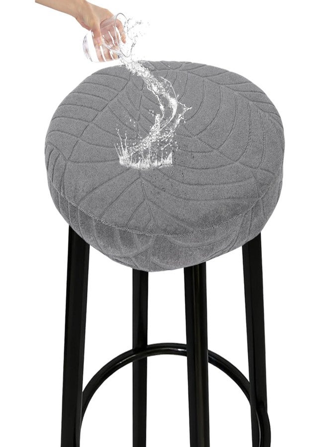 KRFOONN وسادة كرسي بار مقاومة للماء من KRFOONN، مقاس 12 بوصة، وسادة مقعد دائرية ناعمة مبطنة بالإسفنج، وسائد بار دائرية مانعة للانزلاق، وسادة كرسي، أغطية كراسي بار قابلة للغسل مع قاعدة مطاطية (12 بوصة، رمادي داكن) - Image 1